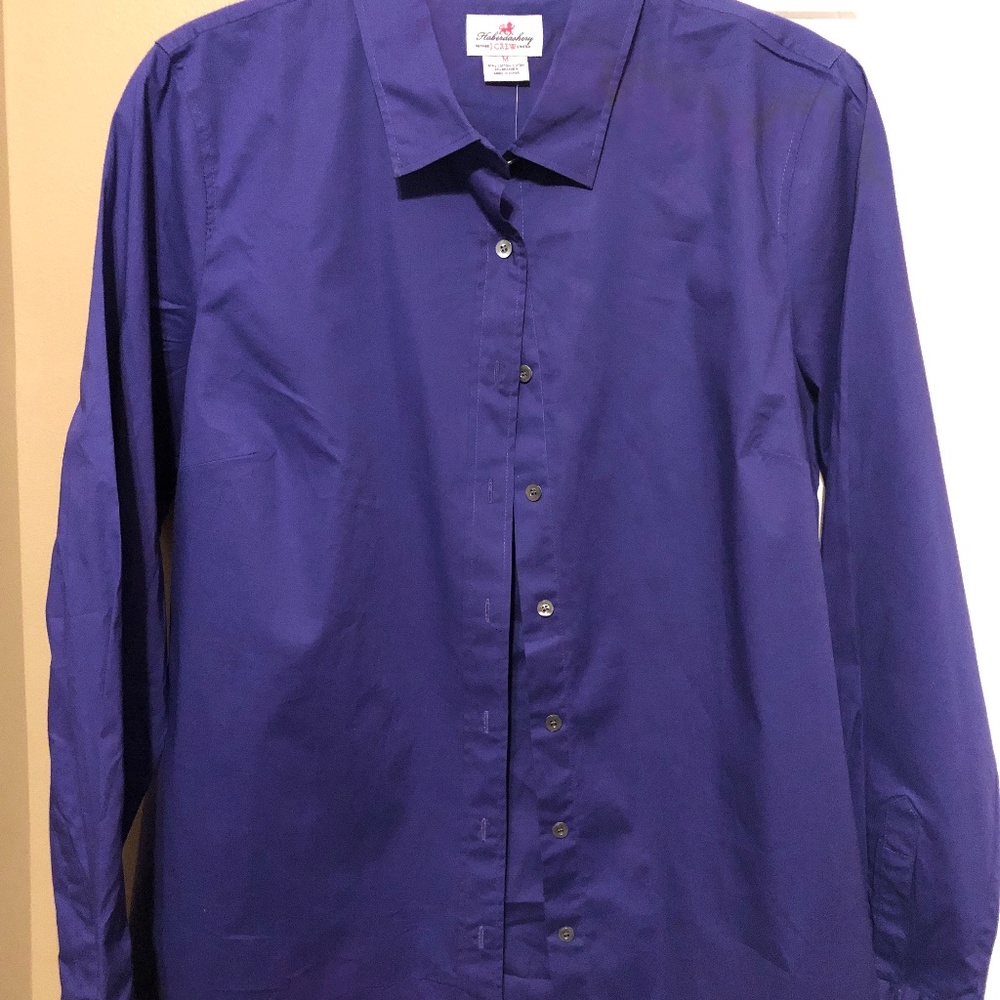 JCrew purple long sleeve blouse